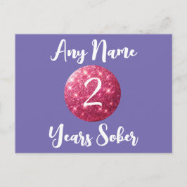 Gepersonaliseerde Sobriety Verjaardag Kaart Roze G