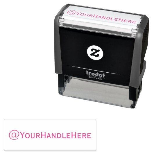 Gepersonaliseerde Social Media Handle Self-Inking  Zelfinktende Stempel (In situ)