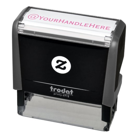 Gepersonaliseerde Social Media Handle Self-Inking Zelfinktende Stempel (Product)