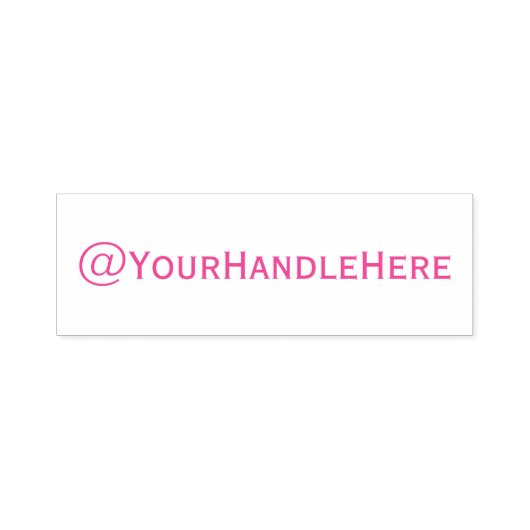 Gepersonaliseerde Social Media Handle Self-Inking Zelfinktende Stempel (Design)