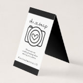 Gepersonaliseerde Social Media Hashtah Sign - Huwe Kaart (Achterkant)