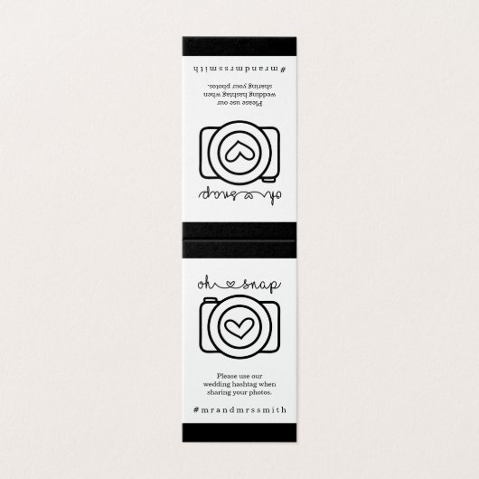 Gepersonaliseerde Social Media Hashtah Sign - Huwe Kaart (Buitenkant ongevouwen)