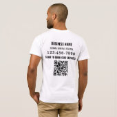 Gepersonaliseerde Social Media QR code Zakelijk Ev T-shirt (Achterkant volledig)