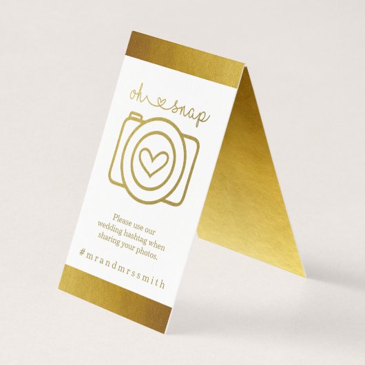 Gepersonaliseerde sociale media hashtah Sign - Wed Kaart (Achterkant)