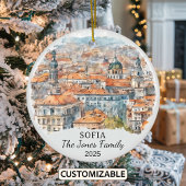 Gepersonaliseerde Sofia Ornament, Bulgarije Gift Keramisch Ornament