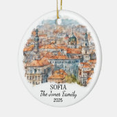 Gepersonaliseerde Sofia Ornament, Bulgarije Gift Keramisch Ornament (Links)