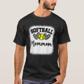 Gepersonaliseerde Softbal Hart T-shirt Schattige M (Voorkant)