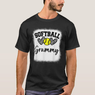 Gepersonaliseerde Softbal Hart T-shirt Schattigee