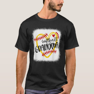 Gepersonaliseerde softbal hart T-shirt Schattigee