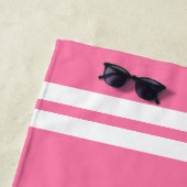 Gepersonaliseerde softbal meisjes strandlaken (In situ)