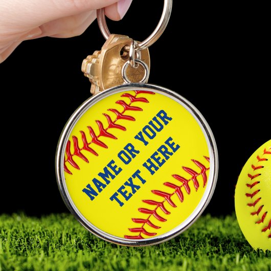 Gepersonaliseerde Softbal Sleutelhangers in vele s