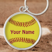 Gepersonaliseerde Softbal Sleutelhangers met JOUW