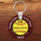 Gepersonaliseerde softbal-Sleutelhangers van Bourg Sleutelhanger (Voorkant)