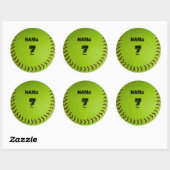 Gepersonaliseerde softbal sticker (Vel)