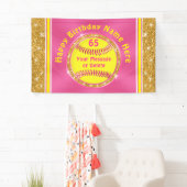 Gepersonaliseerde Softbal Verjaardag Party Decorat Spandoek (Insitu)