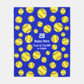 Gepersonaliseerde Softball Blanket, Tekst, Kleuren Fleece Deken (Voorkant)