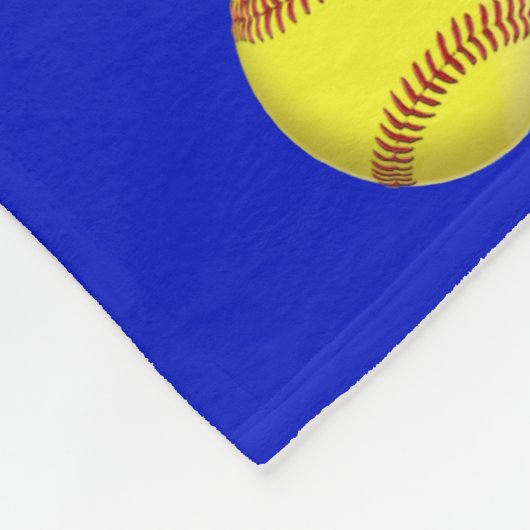 Gepersonaliseerde Softball Blanket, Tekst, Kleuren Fleece Deken (Hoek)