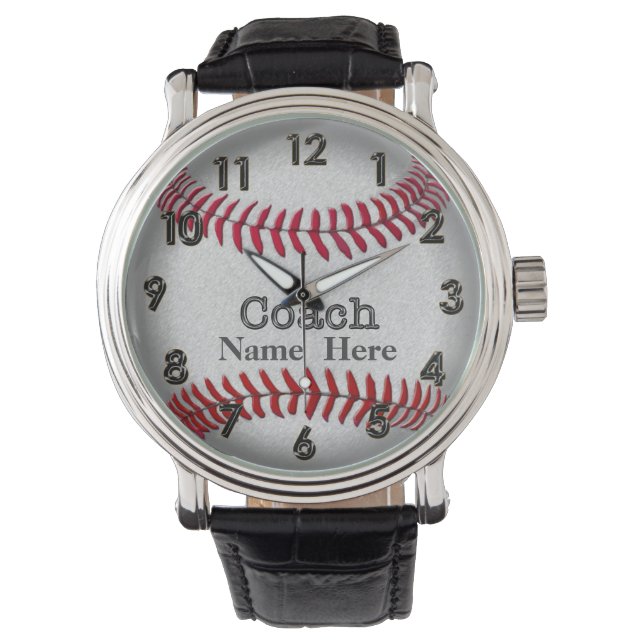 Gepersonaliseerde Softball Coaches Horloge met NAA (Voorkant)