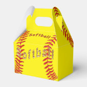 Gepersonaliseerde Softball Favor Box JOUW TEKST, K Bedankdoosjes (Achterkant)
