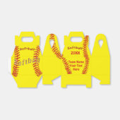 Gepersonaliseerde Softball Favor Box JOUW TEKST, K Bedankdoosjes (Uitgevouwen)