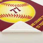Gepersonaliseerde Softball Giften voor Hogers of S Sherpa Deken (3/4)
