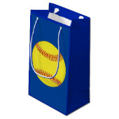 Gepersonaliseerde Softball Goodie Bags in 4 Groott Klein Cadeauzakje (Achterkant Gekanteld)