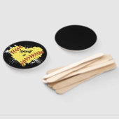 Gepersonaliseerde Softball Hart Set van Hand Fans Handwaaier (Niet-gemonteerd)