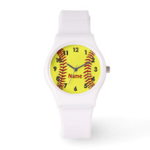 Gepersonaliseerde Softball Horloges met JOUW NAAM