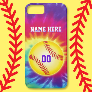 Gepersonaliseerde Softball iPhone hoesjes met Jouw