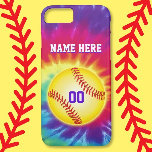 Gepersonaliseerde Softball iPhone hoesjes met Jouw
