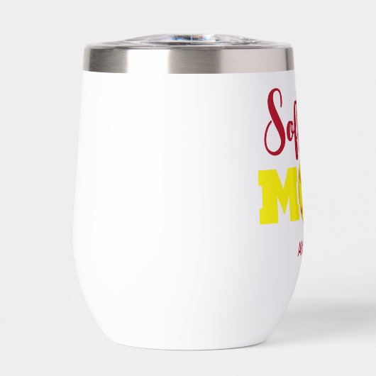 Gepersonaliseerde Softball Moeder Moederdag (Voorkant)