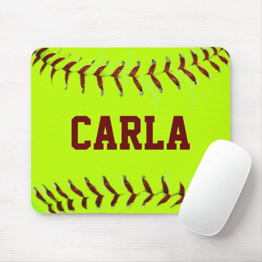Gepersonaliseerde Softball Mousepad Muismat (Met muis)