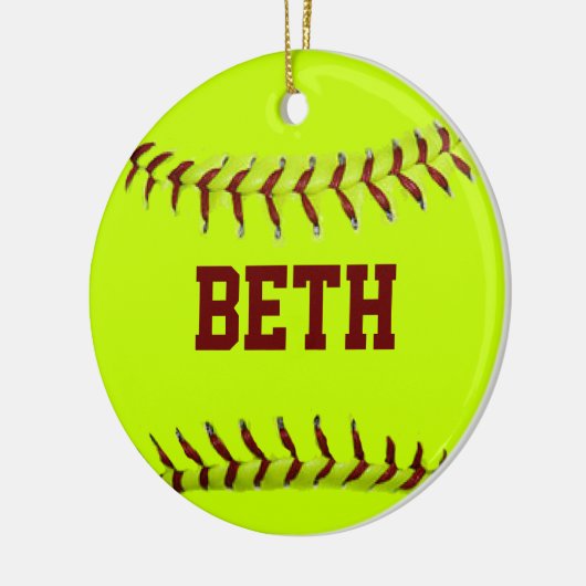 Gepersonaliseerde Softball Ornament (Links)