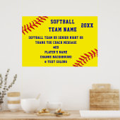 Gepersonaliseerde Softball-Posters, Hoger Softball Poster (Keuken)