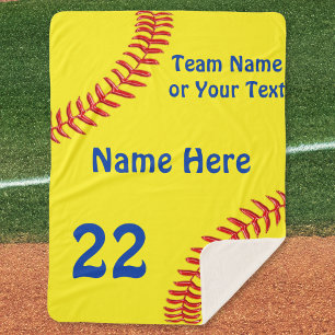 Gepersonaliseerde Softball Senior Night Gifts, Sof Sherpa Deken