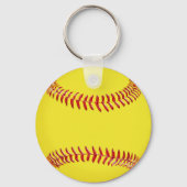 Gepersonaliseerde Softball-Sleutelhangers Jouw tek Sleutelhanger (Achterkant)
