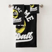 Gepersonaliseerde Softball Speler VOEG NAAM TOE Re Bad Handdoek (Insitu)
