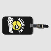 Gepersonaliseerde Softball Speler VOEG NAAM TOE Re Bagagelabel (Voorkant (horizontaal))
