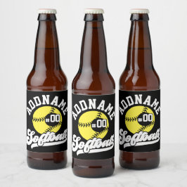 Gepersonaliseerde Softball Speler VOEG NAAM TOE Re Bier Etiket