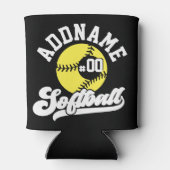 Gepersonaliseerde Softball Speler VOEG NAAM TOE Re Blikjeskoeler (Achterkant)