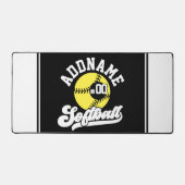 Gepersonaliseerde Softball Speler VOEG NAAM TOE Re Bureaumat (Voorkant)