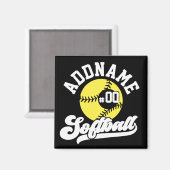 Gepersonaliseerde Softball Speler VOEG NAAM TOE Re Magneet (Voorkant / Achterkant)