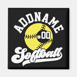 Gepersonaliseerde Softball Speler VOEG NAAM TOE Re Magneet