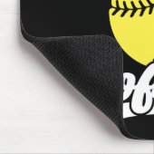 Gepersonaliseerde Softball Speler VOEG NAAM TOE Re Muismat (Hoek)