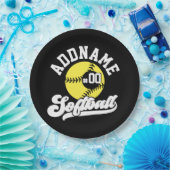 Gepersonaliseerde Softball Speler VOEG NAAM TOE Re Papieren Bordje (Feest)