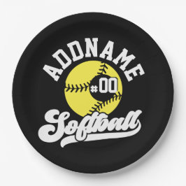 Gepersonaliseerde Softball Speler VOEG NAAM TOE Re Papieren Bordje