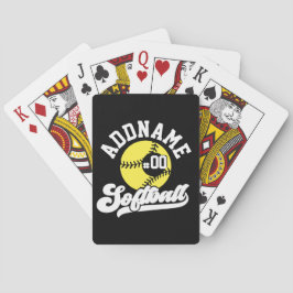 Gepersonaliseerde Softball Speler VOEG NAAM TOE Re Pokerkaarten