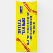 Gepersonaliseerde Softball Team Banners met Jouw t (Verticaal)