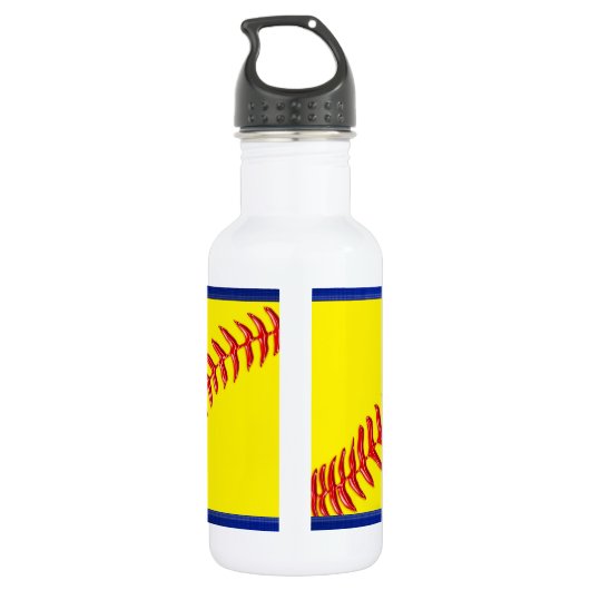 Gepersonaliseerde Softball-waterflessen Waterfles (Achterkant)