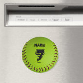 Gepersonaliseerde softbalmagneet magneet (Insitu (Vaatwasser))